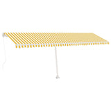 Bidaxl Laifel fristående manuellt Dra ut 600x350 cm gult och vitt