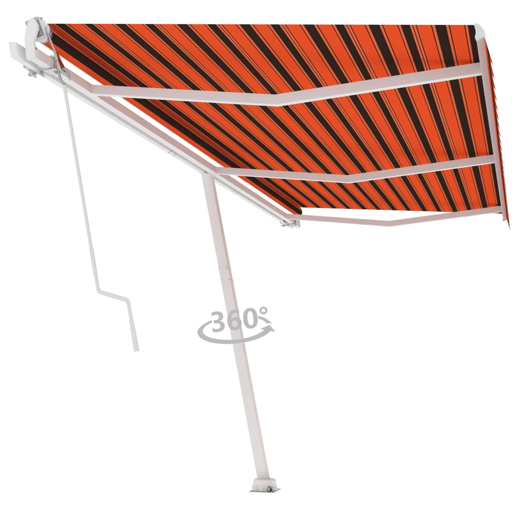 Vidaxl Luifel Free -standing automatic 600x350 cm orange and brown