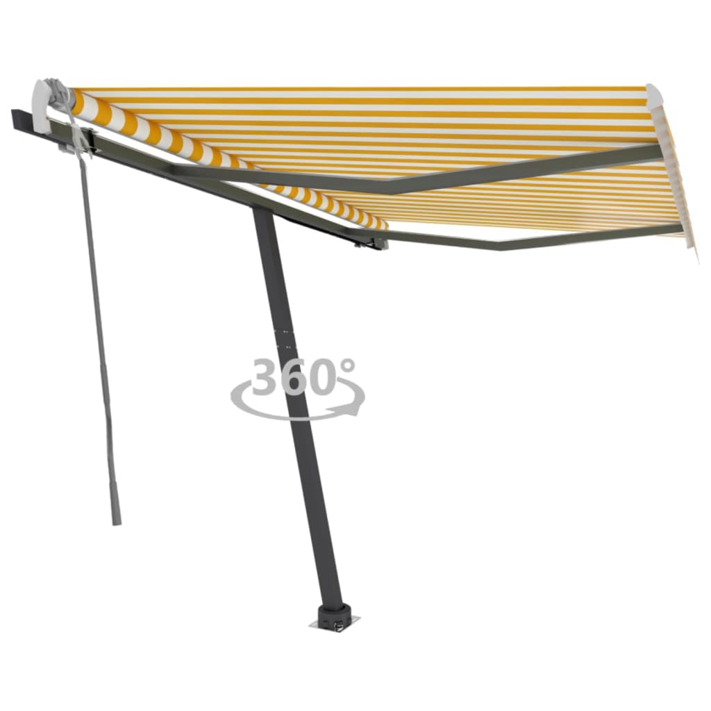 Vidaxl laifel løsrevet manuelt ut 350x250 cm gul og hvit