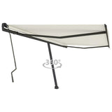 Vidaxl Luifel Detached manually extends 400x300 cm cream -colored