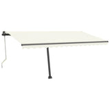 Vidaxl Luifel fritt -Stående automatisk 450x300 cm krem ​​-farget