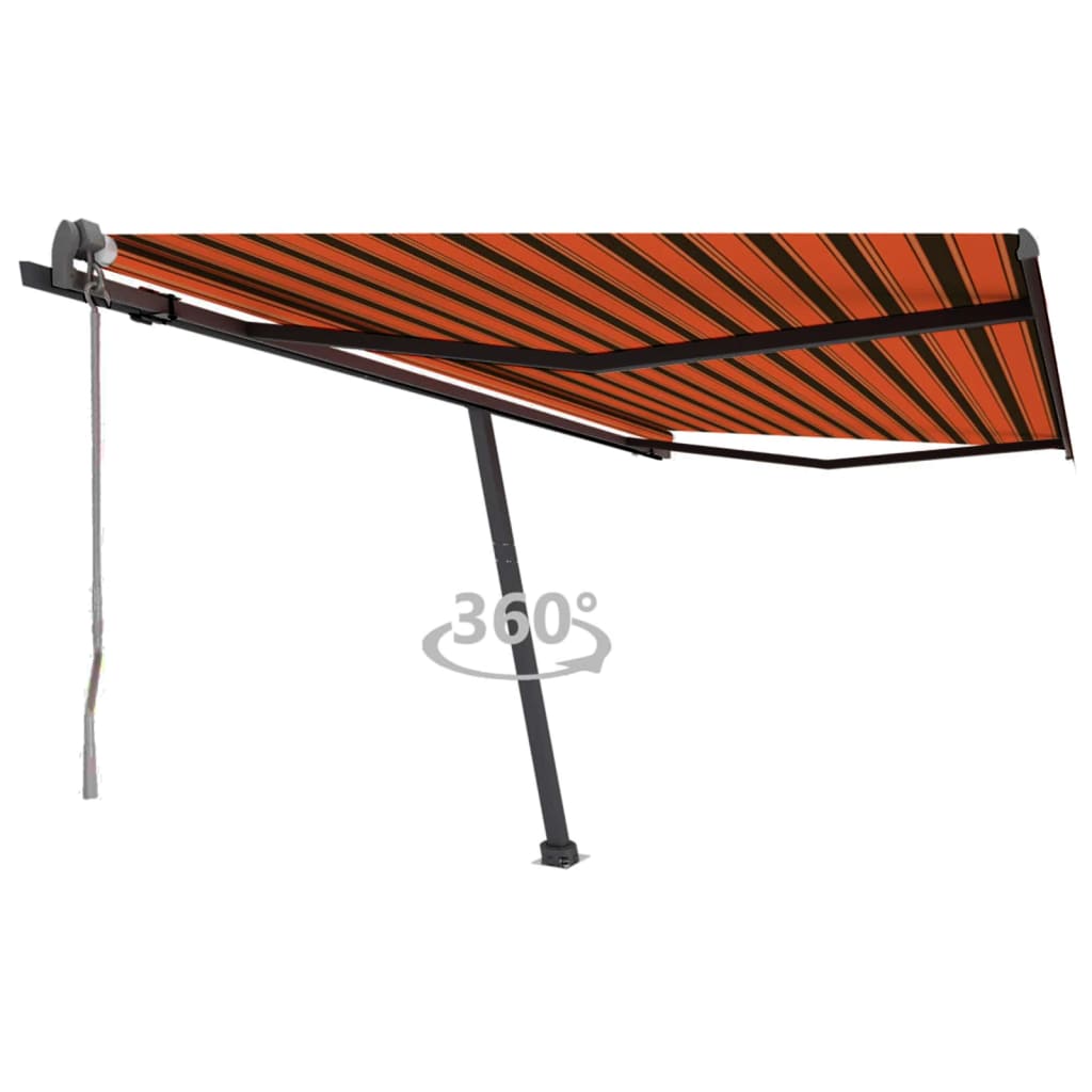 Vidaxl Luifel Free -standing automatic 450x300 cm orange and brown