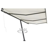 Vidaxl Luifel fritt -Stående automatisk 600x300 cm krem ​​-farget