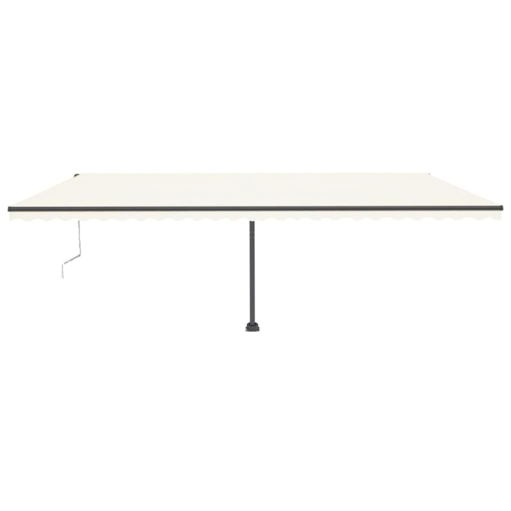Vidaxl Luifel fritt -Stående automatisk 600x300 cm krem ​​-farget
