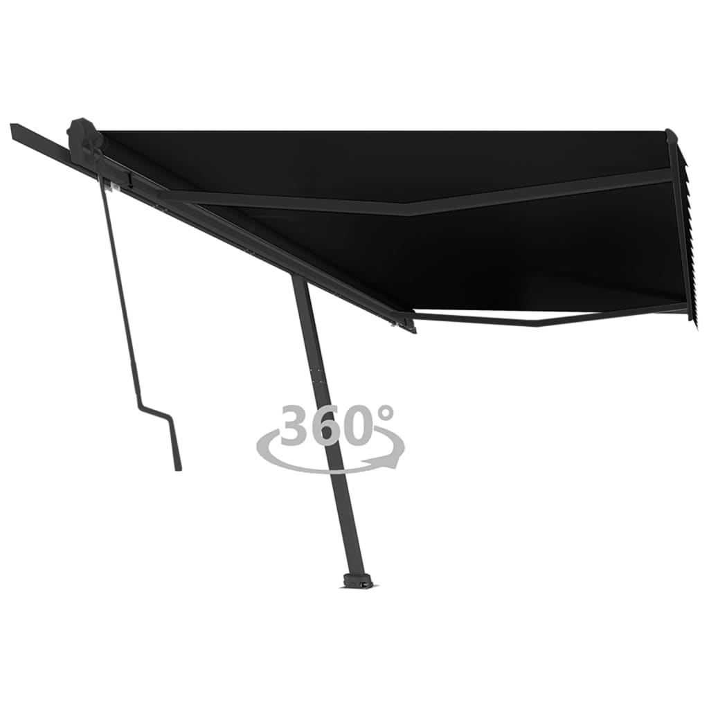 Vidaxl Luifel fritt -Stående automatisk 500x350 cm Antracitt -farget
