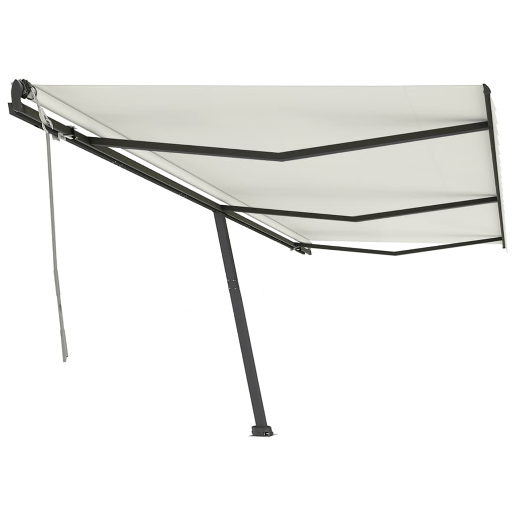 Bidaxl Luifel frigörs manuellt förlänger 600x350 cm kräm -färgad