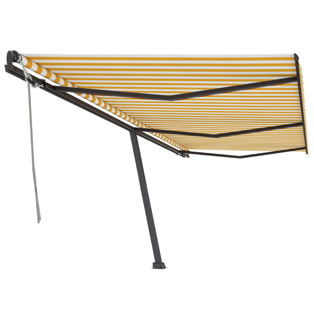 Bidaxl Laifel fristående manuellt Dra ut 600x350 cm gult och vitt