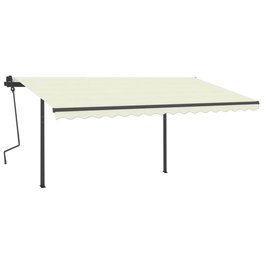 Vidaxl Luifel automatic with LED and wind sensor 4x3 m cream -colored