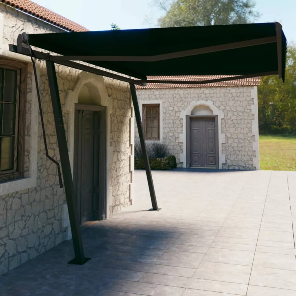Vidaxl Luifel se automaticky rozšířil s sloupky 4,5x3 m antracitové barvy