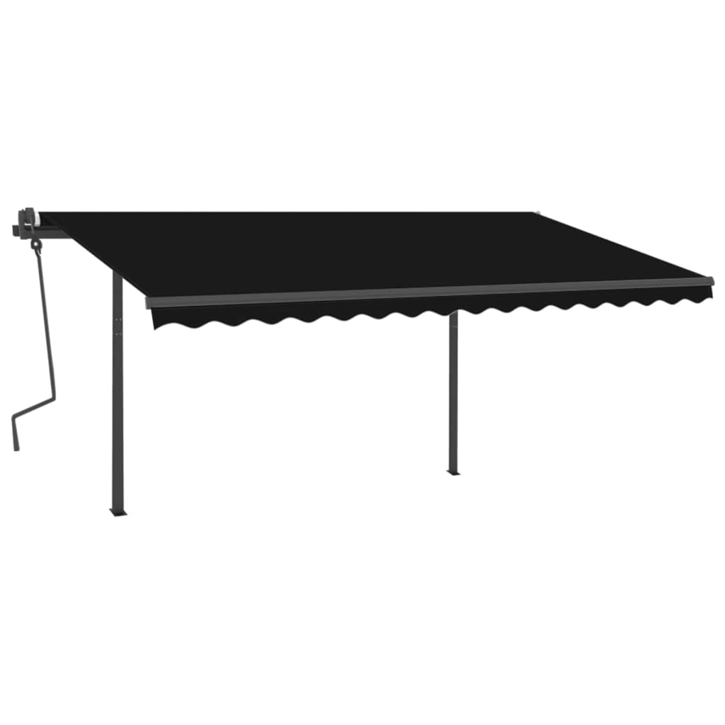 Vidaxl Luifel Automatic s barvou antracitu 4,5x3 m s LED a větrem