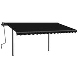 Vidaxl Luifel Automatic s barvou antracitu 4,5x3 m s LED a větrem