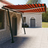 Vidaxl Luifel automatic with LED and wind sensor 4.5x3 m orange brown