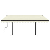 Vidaxl Luifel manually extendable with LED 5x3.5 m cream -colored