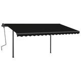 Vidaxl Luifel manually extendable with LED 5x3.5 m anthracite -colored