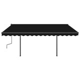 Vidaxl Luifel manually extendable with LED 5x3.5 m anthracite -colored