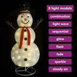 Vidaxl Decorative snowman LED 180 cm Luxury fabric