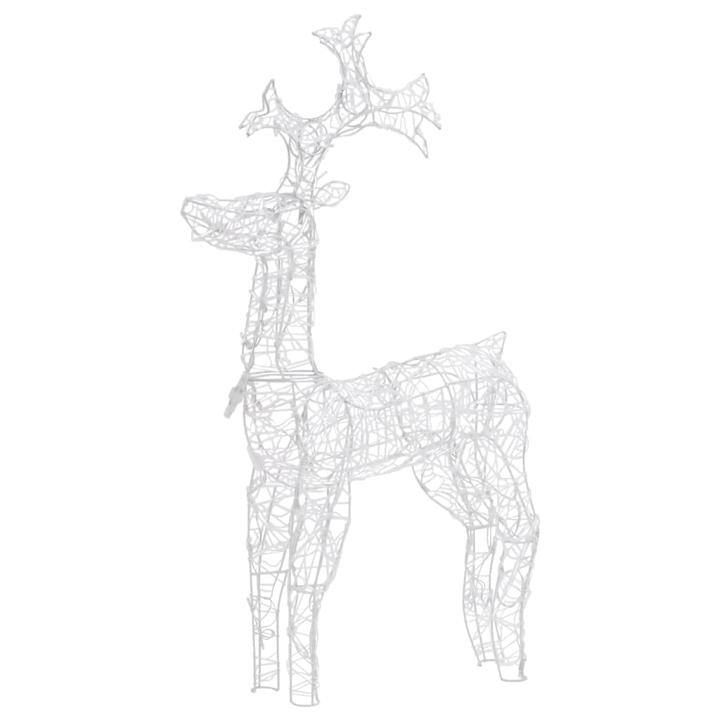 Vidaxl Christmas Decorations Reindeer 90 LEDS 60X16X100 CM acrylique