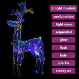 Vidaxl Christmas Decorations Reindeer 90 LEDS 60X16X100 CM acrylique