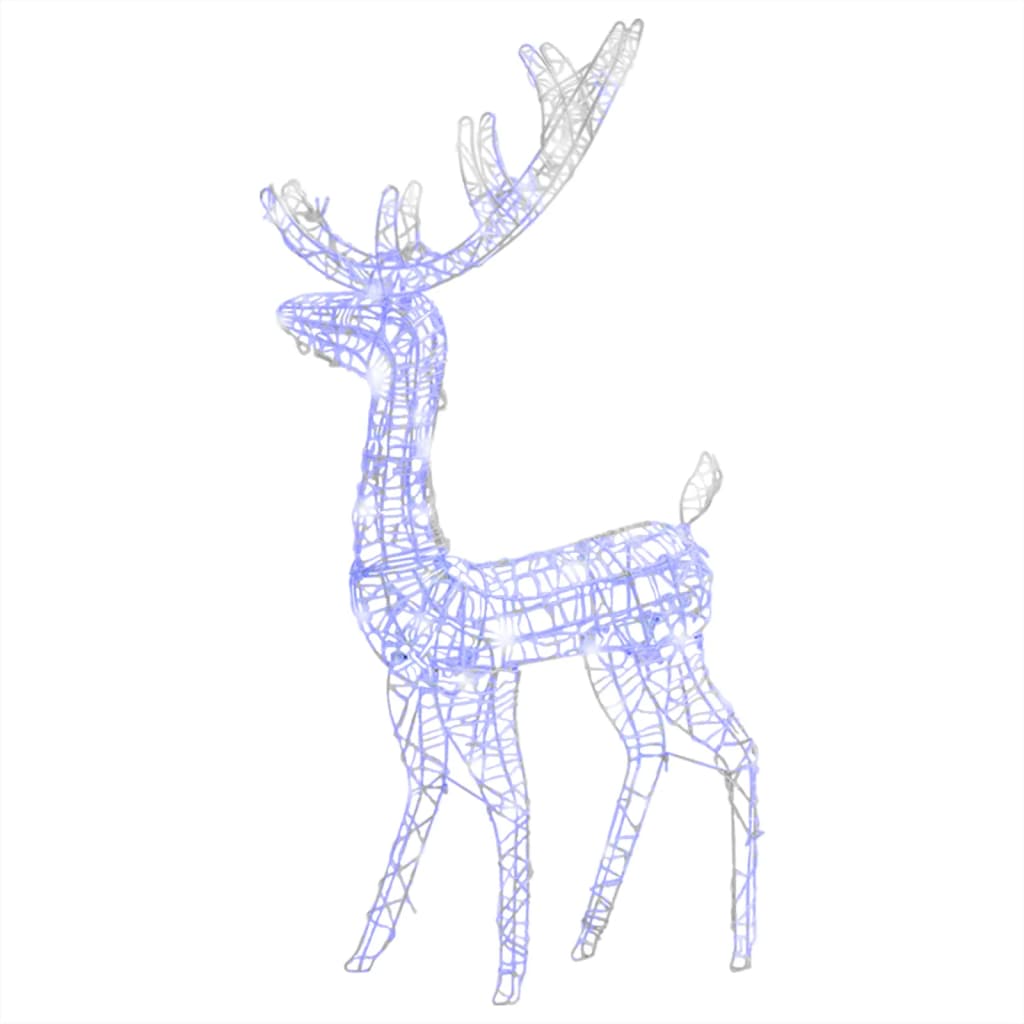 Vidaxl Chrëschtdeeg dekoréiert Reindeer 140 CS 120 cm Acryl blo