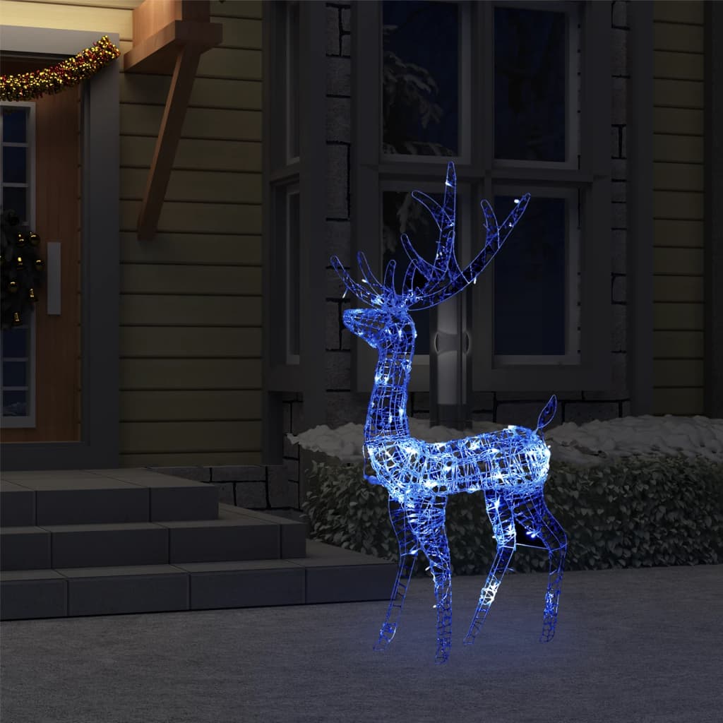 Vidaxl Chrëschtdeeg dekoréiert Reindeer 140 CS 120 cm Acryl blo