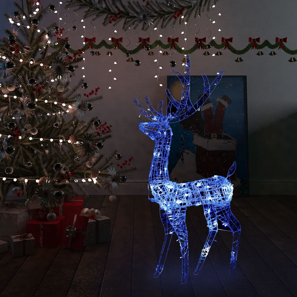 Vidaxl Chrëschtdeeg dekoréiert Reindeer 140 CS 120 cm Acryl blo