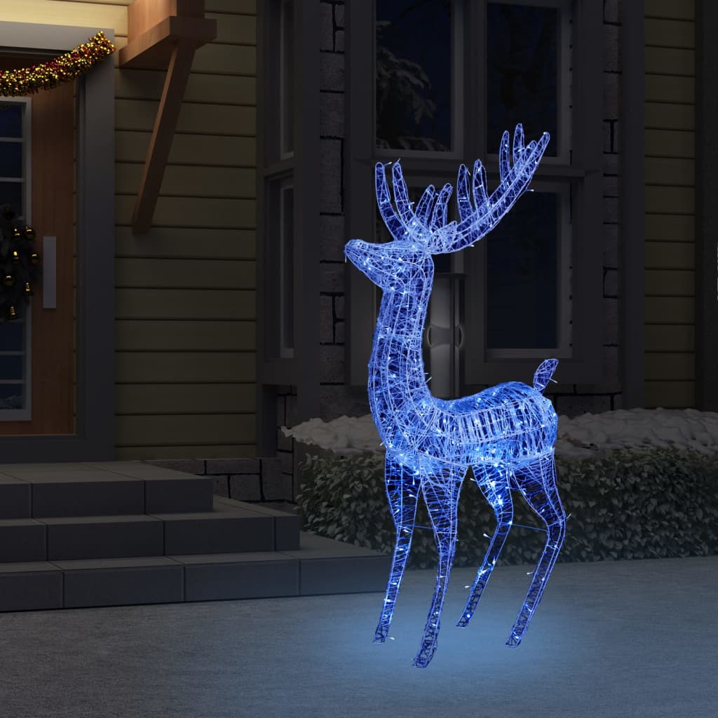 Vidaxl juledekorasjon Reindeer 250 LEDS blå 180 cm akryl