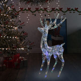 Vidaxl Chrëschtdag Dekoratioun Reindeer 250 LED Multicolorored 180 cm Acryl