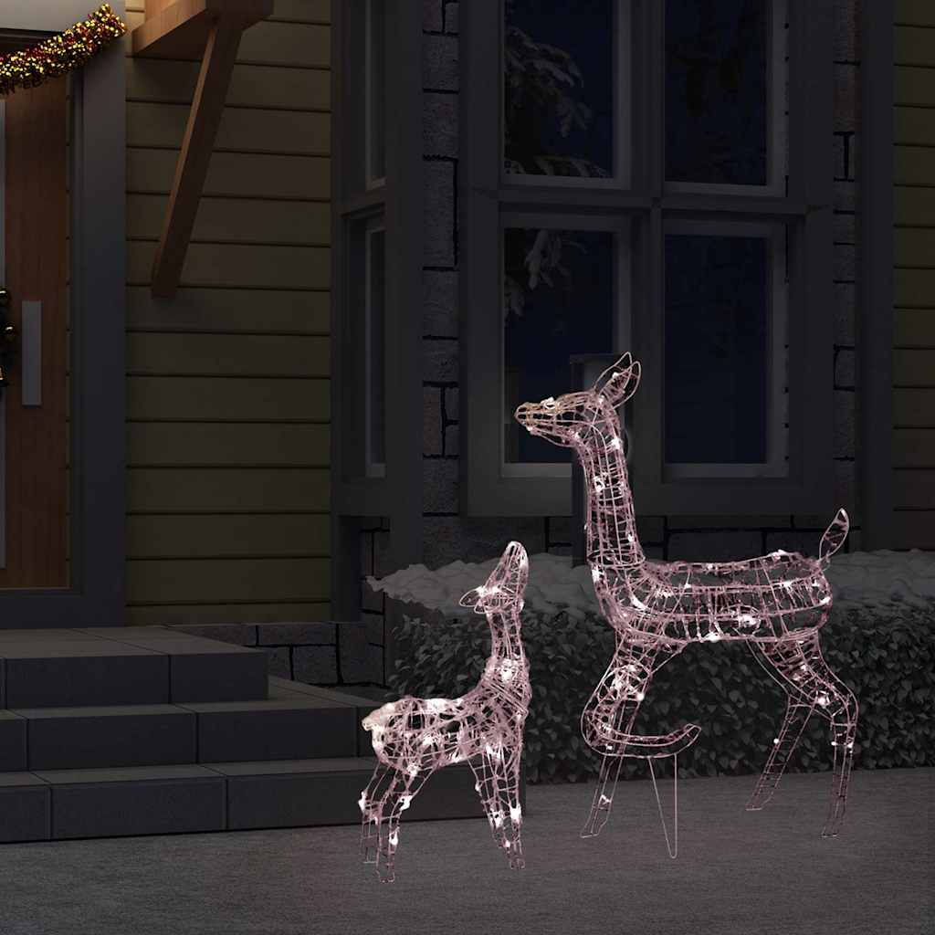 Vidaxl Christmas Decorations Rodzina Renifer 160 Diods Warm White Acryl