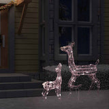 Vidaxl Christmas Decorations Rodzina Renifer 160 Diods Warm White Acryl