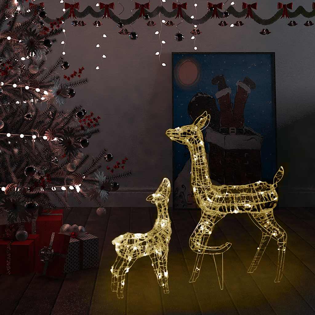 Vidaxl Christmas Decorations Rodzina Renifer 160 Diods Warm White Acryl