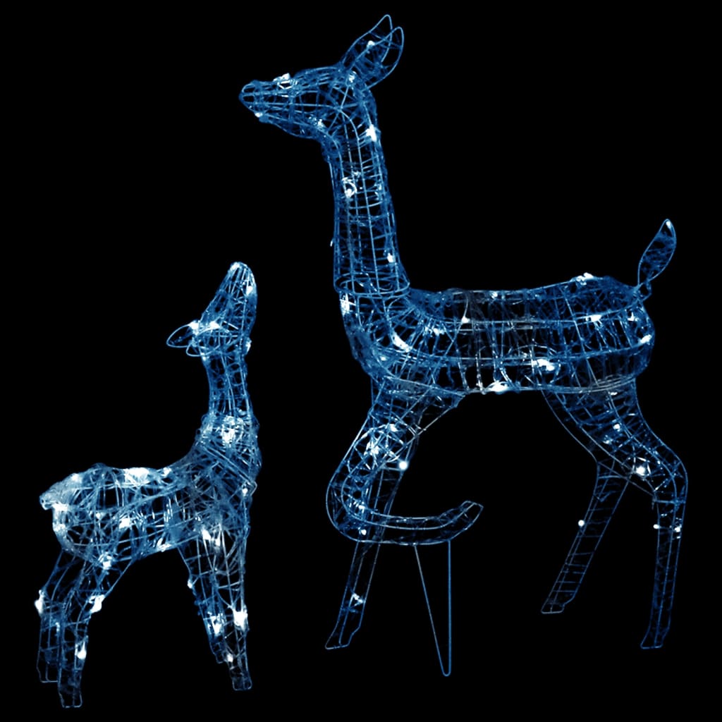 Vidaxl Christmas decorations Reindeer family 160 LEDs Cold White Acrylic