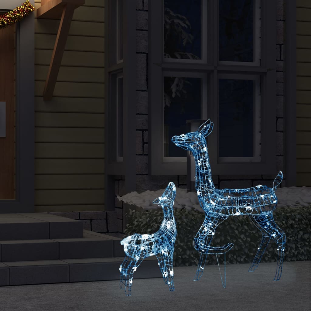 Vidaxl Christmas decorations Reindeer family 160 LEDs Cold White Acrylic