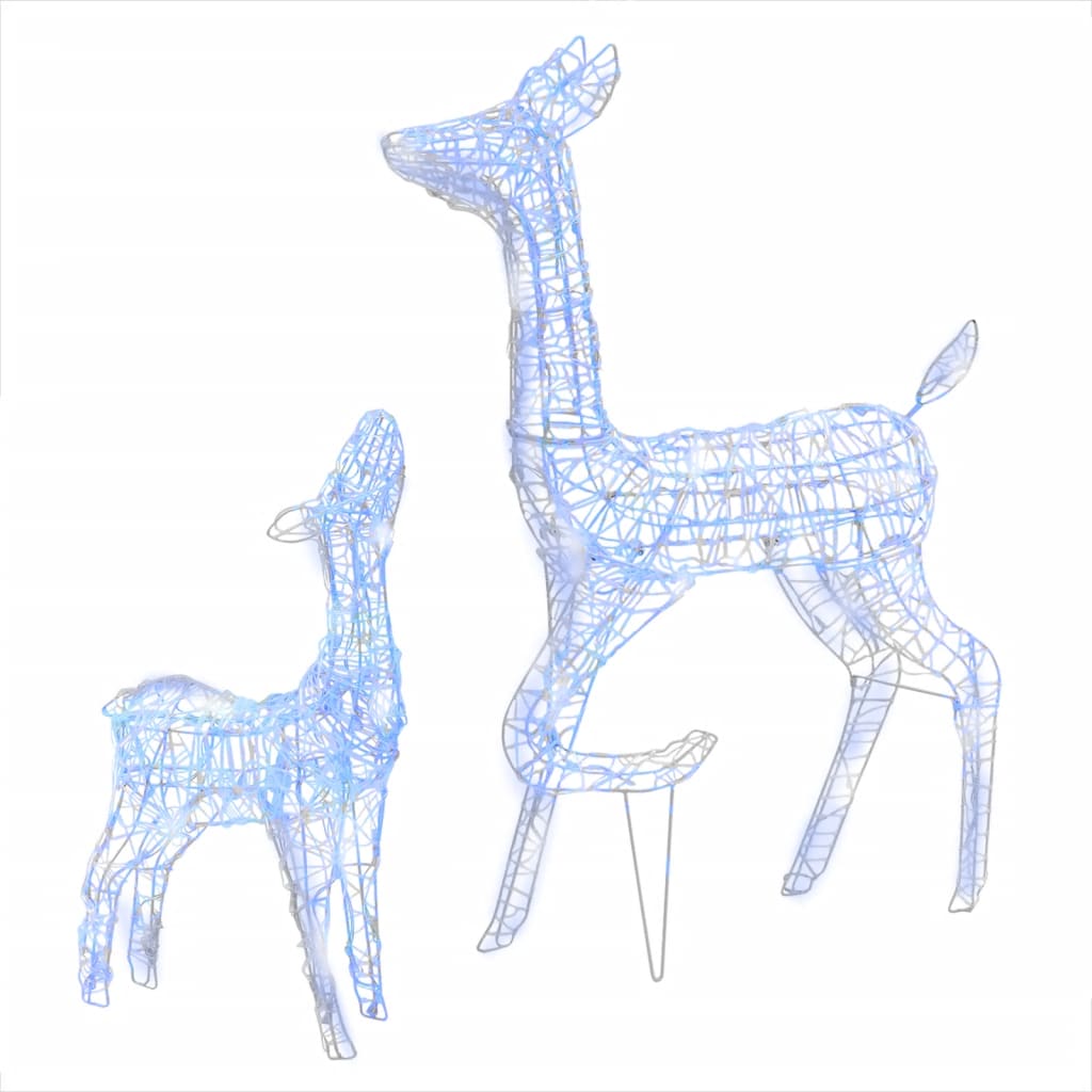 Vidaxl Christmas decorations Reindeer family 160 LEDs Blue Acrylic