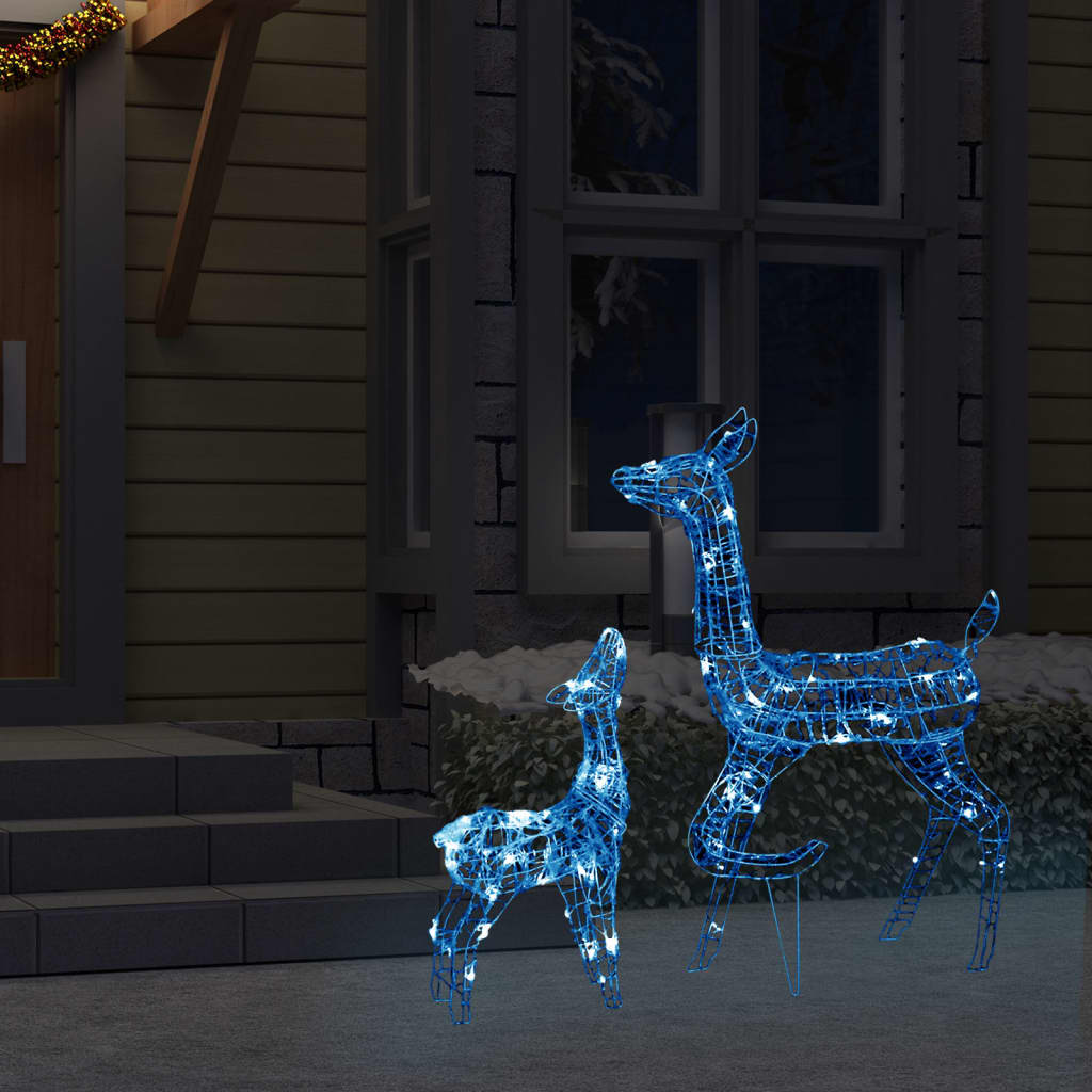 Vidaxl Christmas decorations Reindeer family 160 LEDs Blue Acrylic