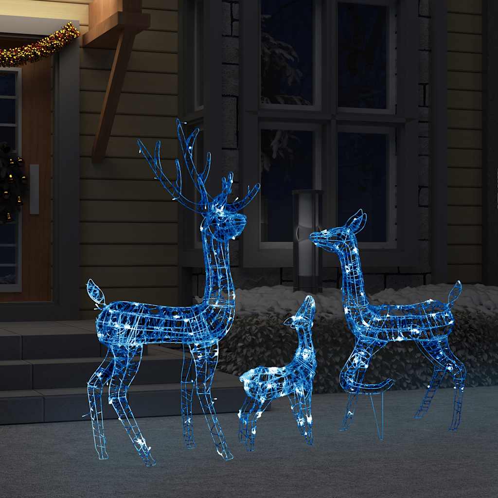 Vidaxl Christmas decorations Reindeer family 300 LEDs Blue Acrylic