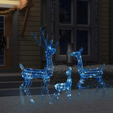 Vidaxl Christmas decorations Reindeer family 300 LEDs Blue Acrylic