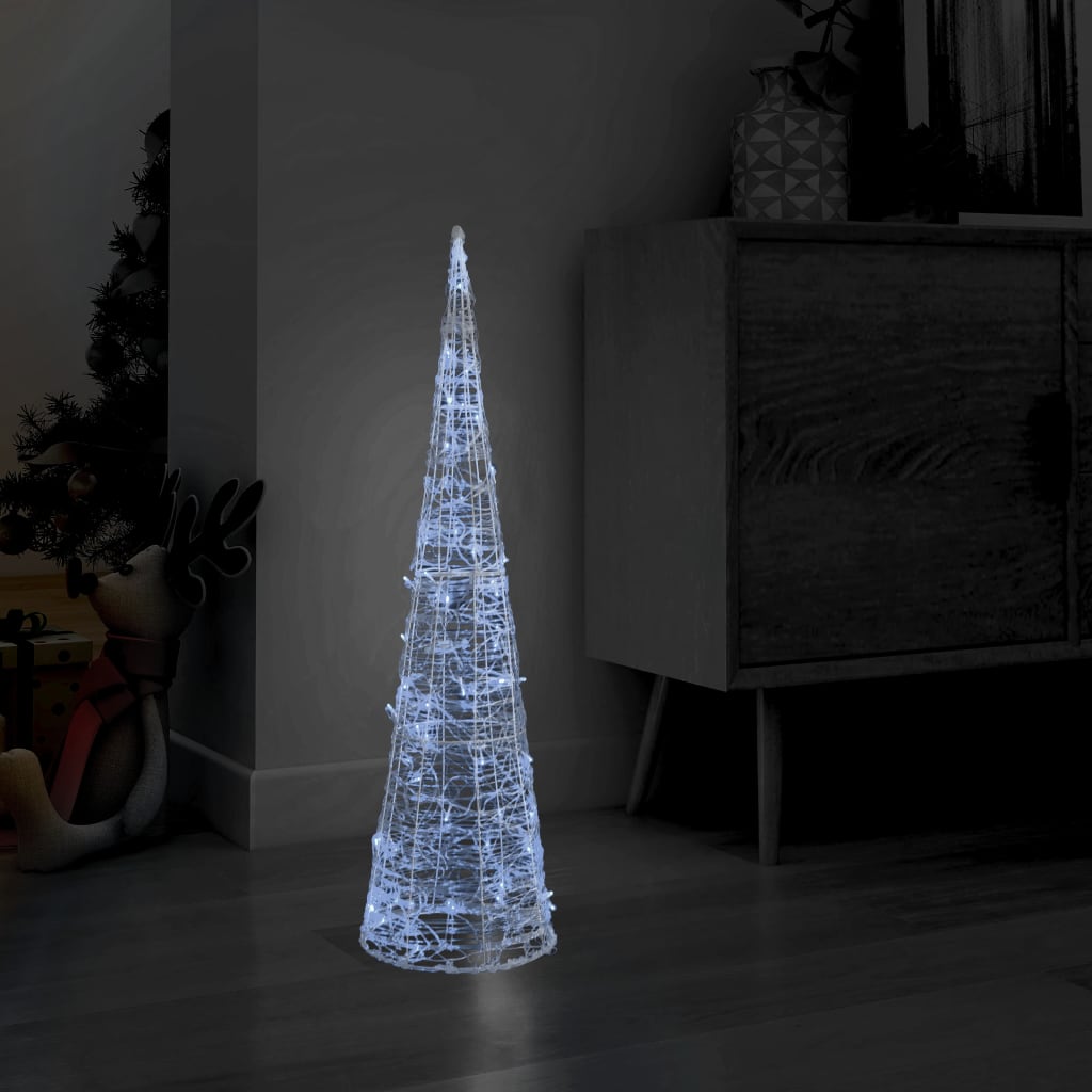 Vidaxl Light Cone Dekorativ LED kald hvit 90 cm akryl