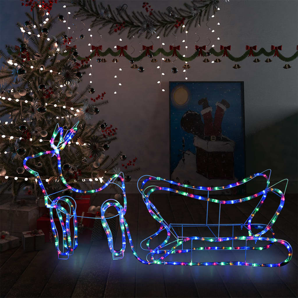 Vidaxl Christmas decoration reindeer and Slee 252 LEDs