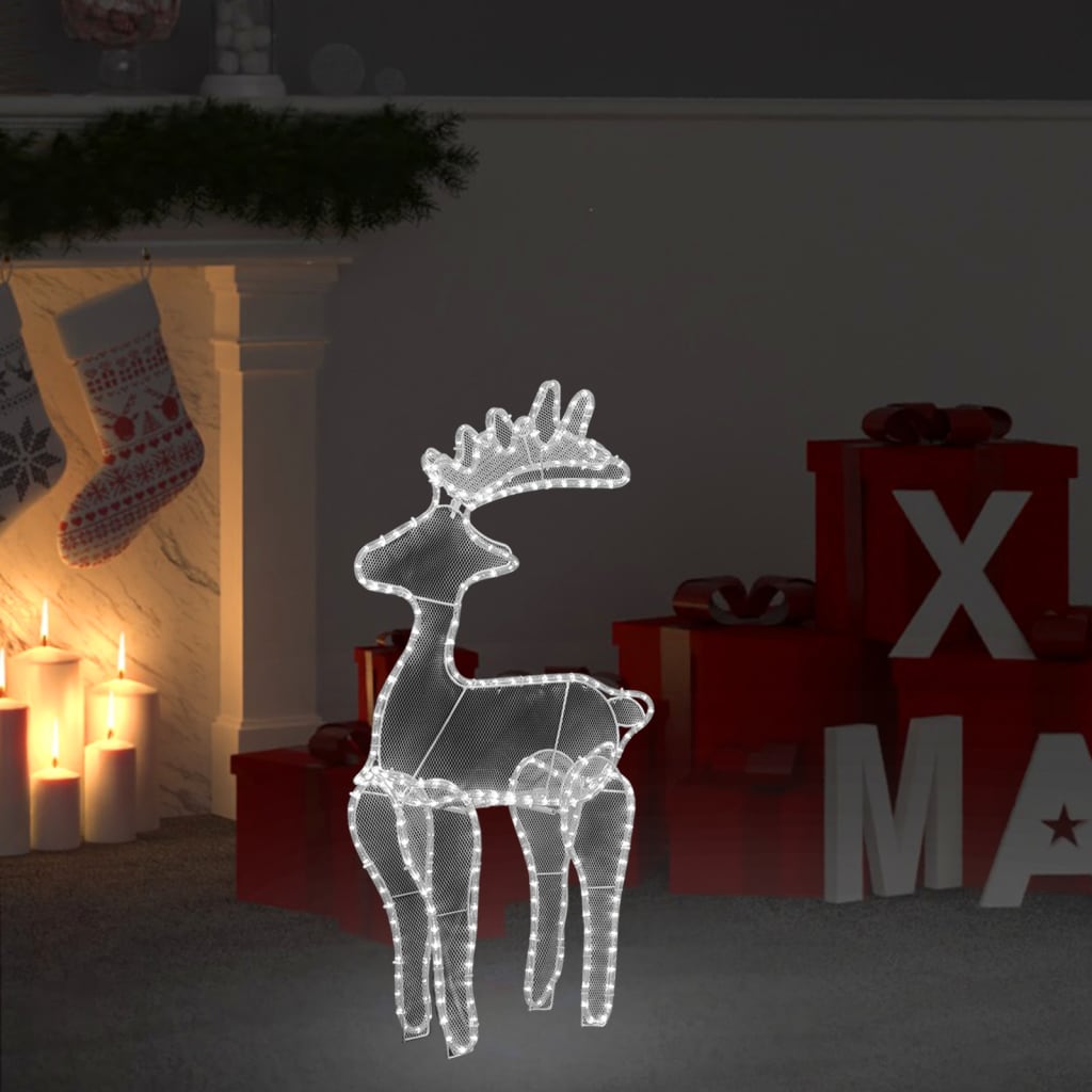 Vidaxl Christmas decorations Reindeer with mesh 306 LEDs 60x24x89 cm