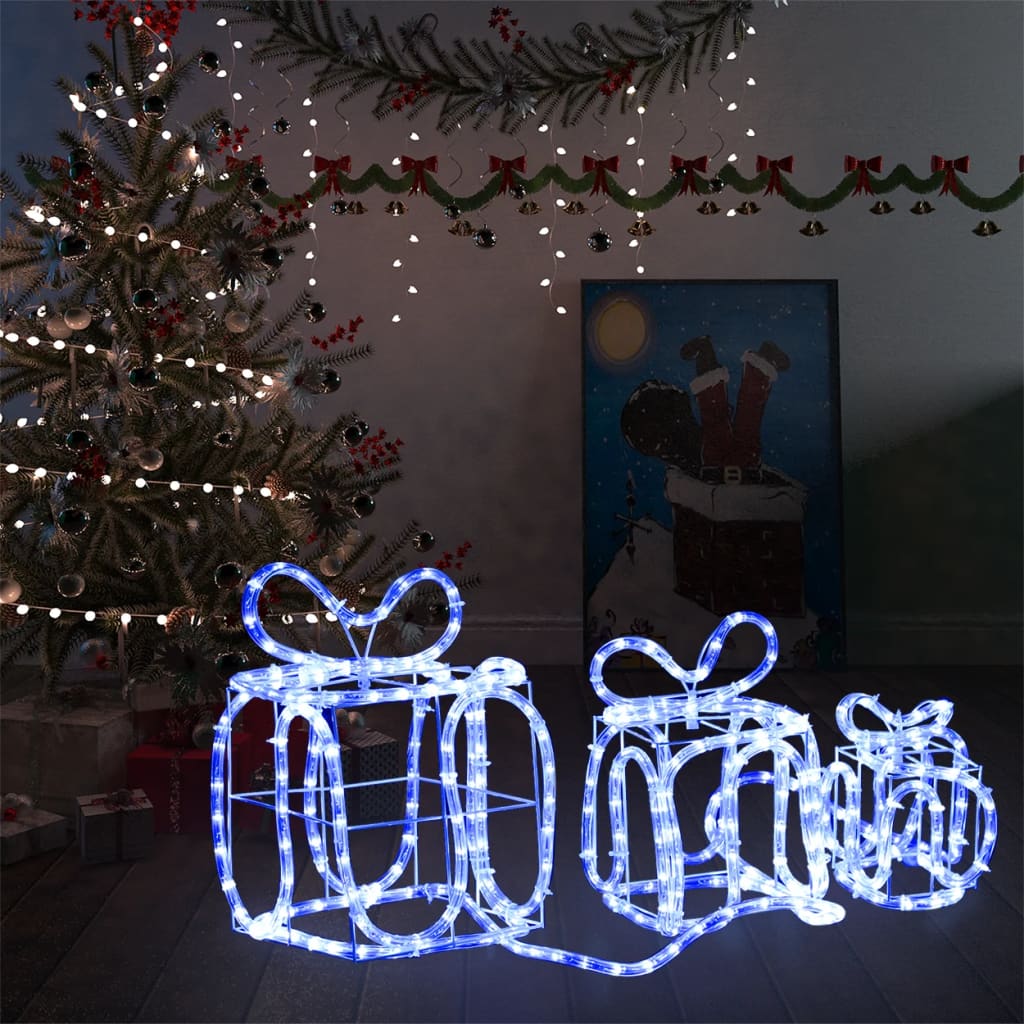 Boîtes-cadeaux d'éclairage de Noël Vidaxl 180 LED à l'intérieur et à l'extérieur