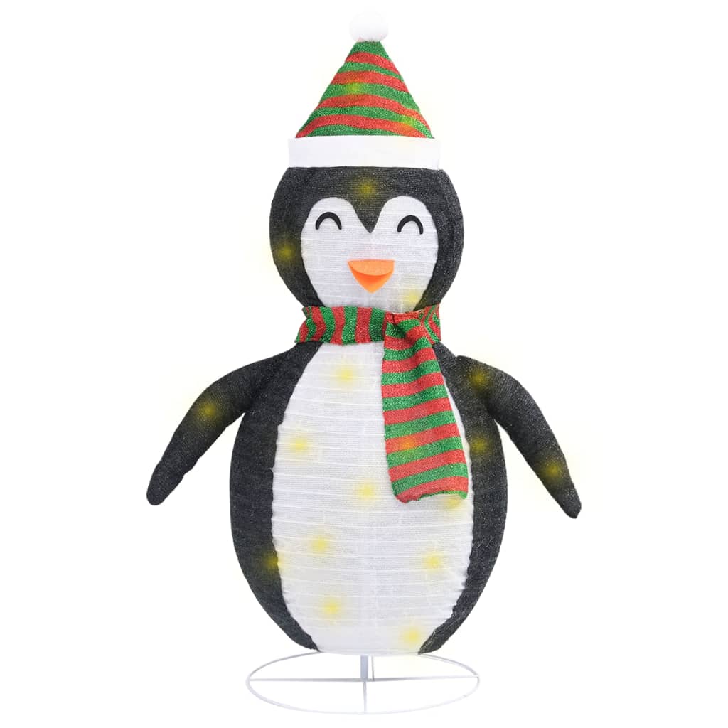 Vidaxl Christmas Penguin Dekorativt førte 90 cm luksusstof