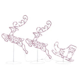 Vidaxl Christmas decoration reindeer and sled 260x21x87 cm Acrylic warm white