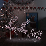 Vidaxl Christmas decoration reindeer and sled 260x21x87 cm Acrylic warm white
