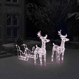 Vidaxl Weihnachtsdekorationen Rentier und Ärmel 160 LEDs 130 cm Acryl