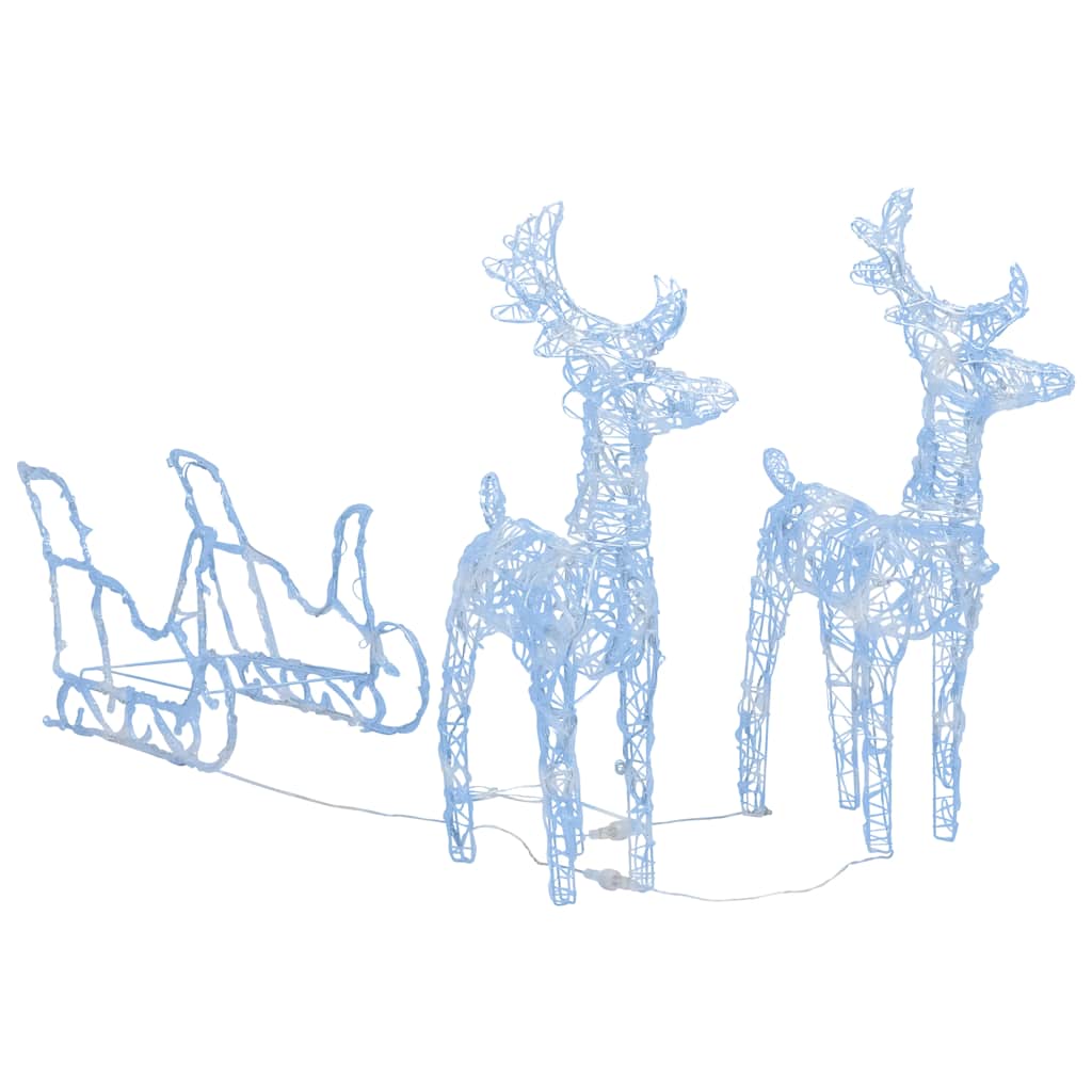 Vidaxl Weihnachtsdekorationen Rentier und Ärmel 160 LEDs 130 cm Acryl