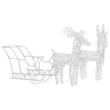 Vidaxl juledekorationer Reindeer og Slee 160 LEDS 130 cm akryl