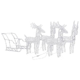 Vidaxl Decoration Reindeer e slitta 280x28x55 cm acrilico