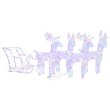 Vidaxl Decoration Reindeer e slitta 280x28x55 cm acrilico