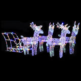Vidaxl Decoration Reindeer e slitta 280x28x55 cm acrilico