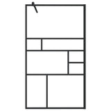 Vidaxl Walk-in shower wall 90x195 cm ESG-Glas Transparent and Black